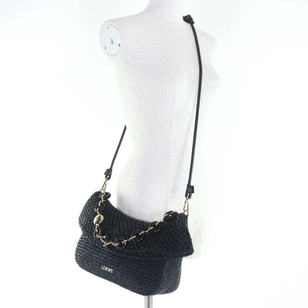 Loewe Ora Raffia Leather with Logo Hardware 2-Way - Picture 8 of 14